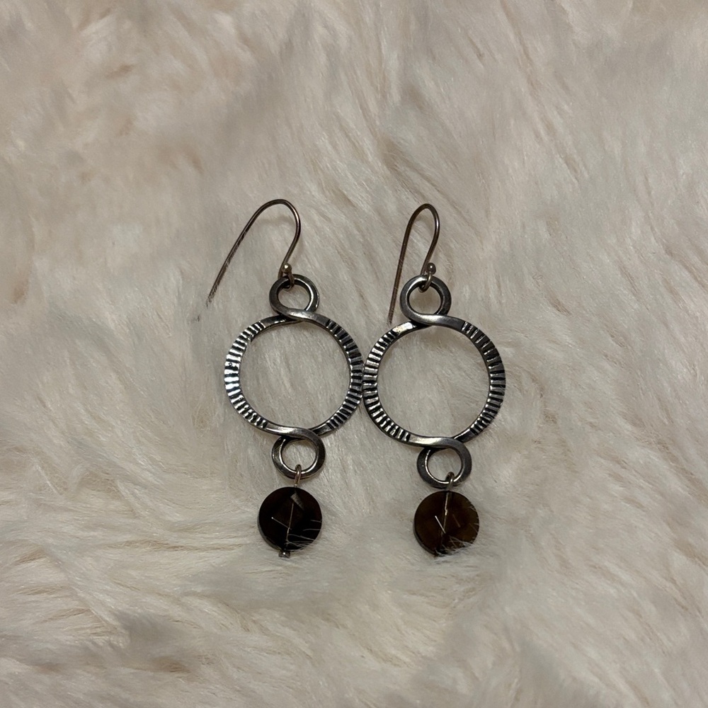 Silpada Sterling Silver with Smoky Quartz Beads Earrings